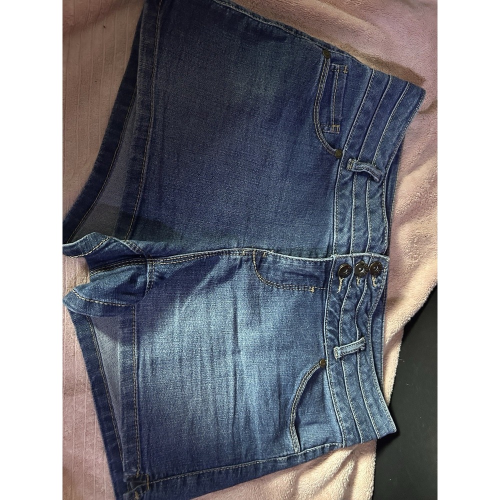 Blue Spice Denim Shorts Women's Juniors 11/12! 34 Waist! Dark Wash! Mid Rise!